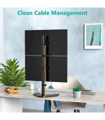 Techly ICA-LCD 2520V monitor mount / stand 68.6 cm (27") Desk Black