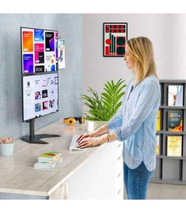 Techly ICA-LCD 2520V monitor mount / stand 68.6 cm (27") Desk Black