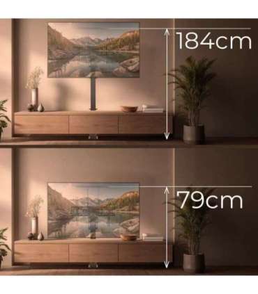 Maclean MC-866T Smart Motorized Electric TV Lift TUYA Mobile App Floor Mount Bracket Alexa Google Home 37''-80'' 60kg