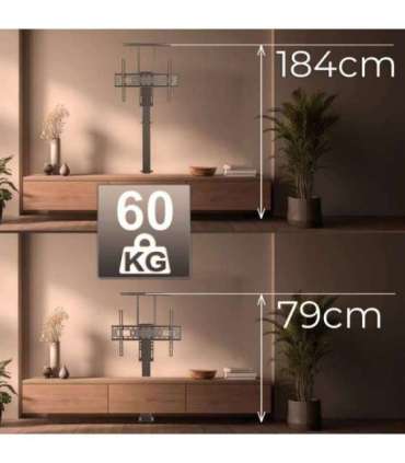 Maclean MC-866T Smart Motorized Electric TV Lift TUYA Mobile App Floor Mount Bracket Alexa Google Home 37''-80'' 60kg