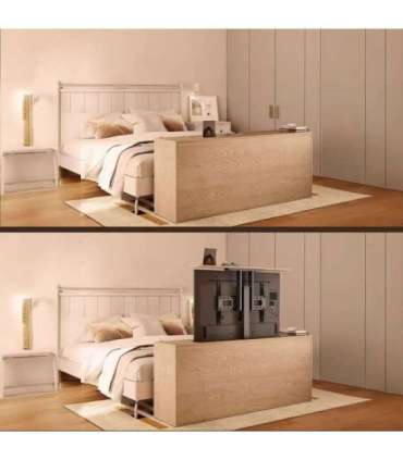 Maclean MC-866T Smart Motorized Electric TV Lift TUYA Mobile App Floor Mount Bracket Alexa Google Home 37''-80'' 60kg