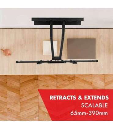 Maclean TV Mount, max VESA 600x400, 32-85", 60kg, horizontal and vertical angle adjustment, profile 65-390mm, black,