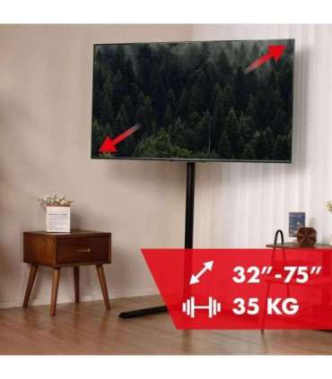 Maclean TV floor stand bracket, 32-70", max. VESA 400x400, max. 40kg, MC-494