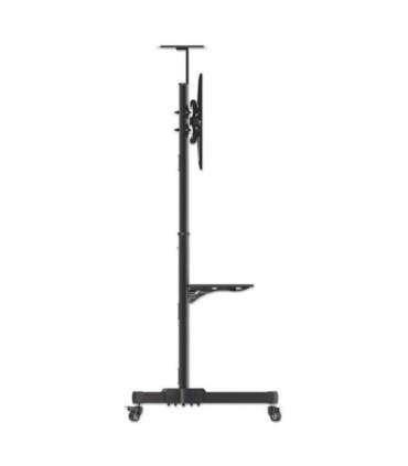 Manhattan TV & Monitor Mount, Trolley Stand, 1 screen, Screen Sizes: 37-65", Black, VESA 200x200 to 600x400mm, Max 40kg,