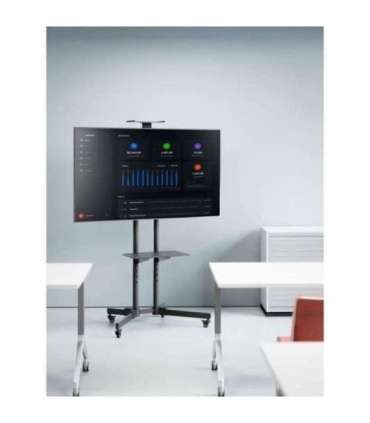 Manhattan TV & Monitor Mount, Trolley Stand, 1 screen, Screen Sizes: 37-65", Black, VESA 200x200 to 600x400mm, Max 40kg,