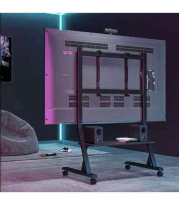 Techly Floor Stand with Shelf for 45-90" LCD/LED/Plasma TV