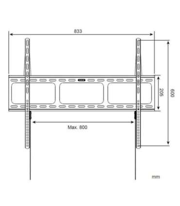 Techly Wall Mount for LED LCD TV 42-80 Ultra Slim Fixed H600mm" ICA-PLB 860