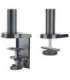 Manhattan TV & Monitor Mount, Desk, Full Motion (Gas Spring), 2 screens, Screen Sizes: 10-27", Black, Clamp or Grommet