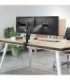 Manhattan TV & Monitor Mount, Desk, Full Motion (Gas Spring), 2 screens, Screen Sizes: 10-27", Black, Clamp or Grommet