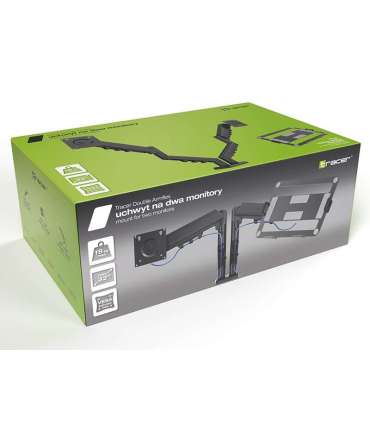 Tracer Double Armflex Monitor Mount, Black