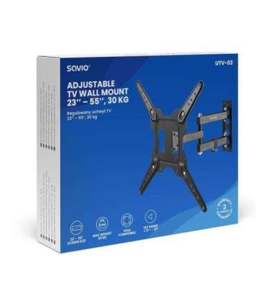 Savio UTV-03 TV mount/stand 139.7 cm (55") Black