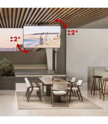 Maclean electric TV mount, ceiling mount, Tuya support, max. VESA 800x400, reg. in pos. +90°~-90°, for TV 43-86", max.