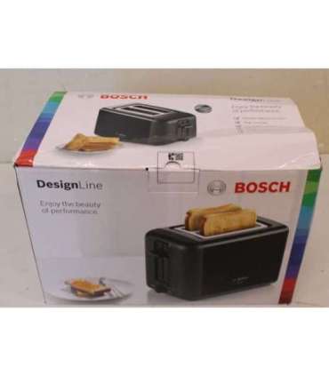 SALE OUT. Bosch TAT3P423 Toaster, Black Bosch DesignLine Toaster TAT3P423 Power 970 W Number of slots 2 |