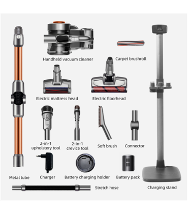 Jimmy Vacuum Cleaner H9 Pro Cordless operating 600 W 28.8 V Operating time (max) 80 min Silver/Cooper |