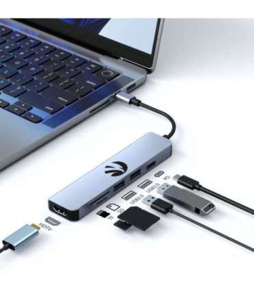 Hawk HW-HUB601 6in1 Adapter USB-C