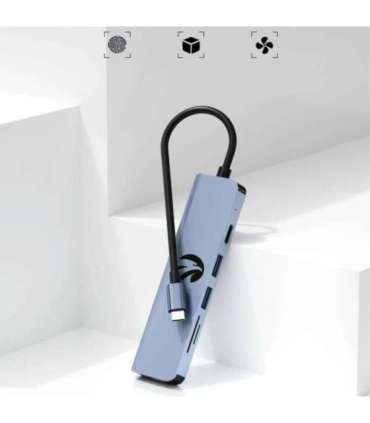 Hawk HW-HUB601 6in1 Adapter USB-C