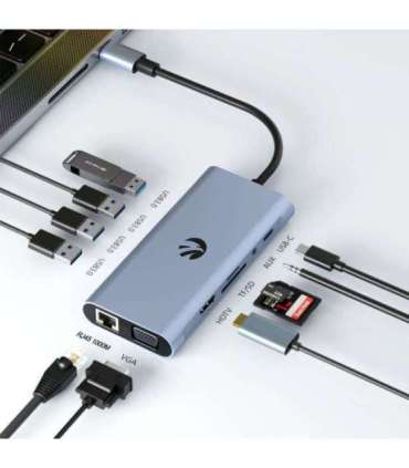 Hawk HW-HUB801 8in1 Adapter USB-C