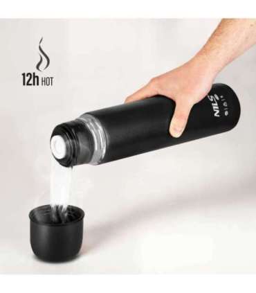 NC3804 TOURIST THERMOS FLASK 1000 ML BLACK NILS CAMP