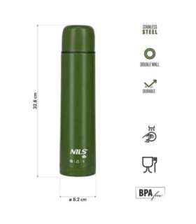NC3804 TOURIST THERMOS FLASK 1000 ML GREEN NILS CAMP