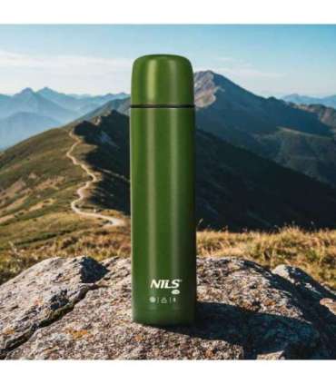 NC3804 TOURIST THERMOS FLASK 1000 ML GREEN NILS CAMP