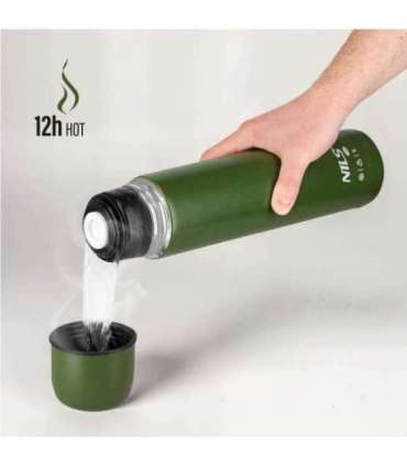 NC3804 TOURIST THERMOS FLASK 1000 ML GREEN NILS CAMP