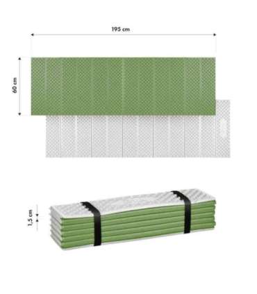 NC17103 FOLDABLE TOURIST MAT WITH ALUMINUM EDGE + XPE 195 CM GREEN NILS CAMP