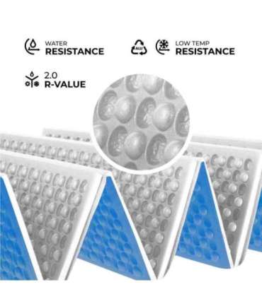 NC17103 FOLDABLE TOURIST MAT WITH ALUMINUM EDGE + XPE 195 CM BLUE NILS CAMP