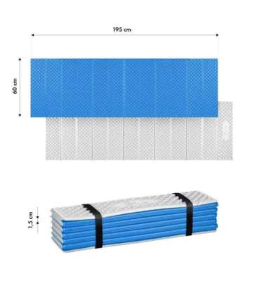 NC17103 FOLDABLE TOURIST MAT WITH ALUMINUM EDGE + XPE 195 CM BLUE NILS CAMP