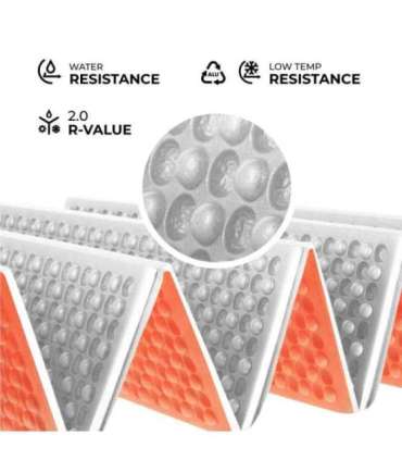 NC17103 FOLDABLE TOURIST MAT WITH ALUMINUM EDGING + XPE 195 CM ORANGE NILS CAMP