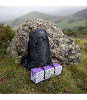 NC17103 FOLDABLE TOURIST MAT WITH ALUMINIUM EDGING + XPE 195 CM PURPLE NILS CAMP