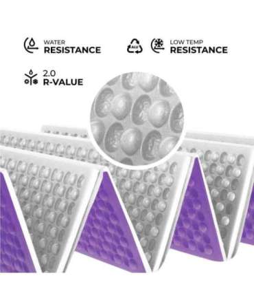 NC17103 FOLDABLE TOURIST MAT WITH ALUMINIUM EDGING + XPE 195 CM PURPLE NILS CAMP