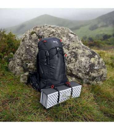 NC17103 FOLDABLE TOURIST MAT WITH ALUMINIUM EDGING + XPE 195 CM BLACK NILS CAMP