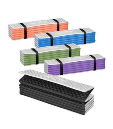 NC17103 FOLDABLE TOURIST MAT WITH ALUMINIUM EDGING + XPE 195 CM BLACK NILS CAMP