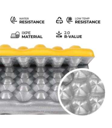 NC17105 CAMPING SEATING MAT WITH ALUMINIUM EDGING + IXPE 40 CM YELLOW NILS CAMP