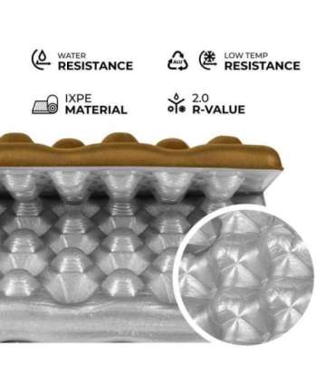 NC17105 CAMPING SEAT MAT WITH ALUMINIUM EDGING + IXPE 40 CM BROWN NILS CAMP