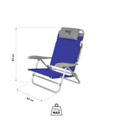 NC3502 BLUE-GREY FOLDING TOURIST CHAIR NILS CAMP