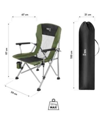 NC3701 GREEN TOURIST CHAIR NILS CAMP