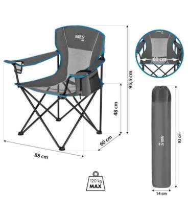 NC3706  GREY TOURIST CHAIR NILS CAMP