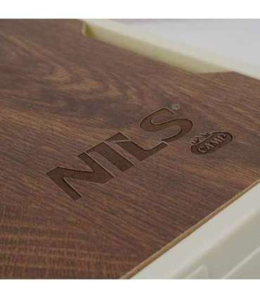 NCB4007 FOLDING CAMPING BOX WHITE WITH LID 2IN1 NILS CAMP