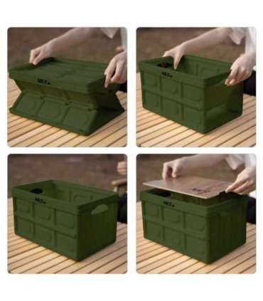 NCB4007 FOLDING CAMPING BOX WITH 2-IN-1 TABLE FUNCTION GREEN NILS CAMP