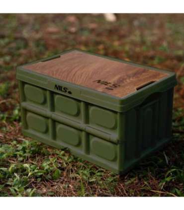 NCB4007 FOLDING CAMPING BOX WITH 2-IN-1 TABLE FUNCTION GREEN NILS CAMP