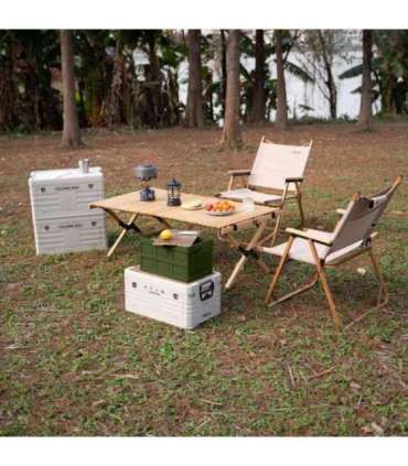 NCB4007 FOLDING CAMPING BOX WITH 2-IN-1 TABLE FUNCTION GREEN NILS CAMP