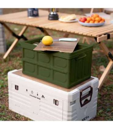 NCB4007 FOLDING CAMPING BOX WITH 2-IN-1 TABLE FUNCTION GREEN NILS CAMP