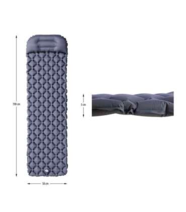 NC4006 GREY TOURIST MAT WITH PUMP NILS CAMP