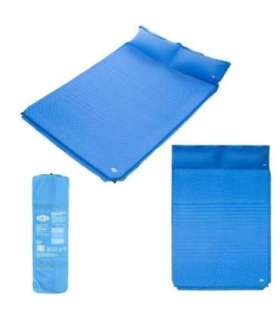 NC4060 BLUE DOUBLE SELF-INFLATING MAT WITH PILLOW NILS CAMP