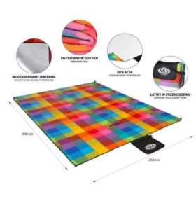 NC2221 PICNIC MAT MULTI 250x200 CM PE + ALU NILS CAMP