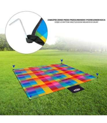 NC2221 PICNIC MAT MULTI 250x200 CM PE + ALU NILS CAMP