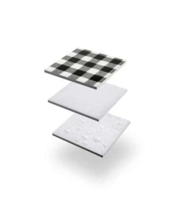 NC2310 PICNIC MAT WHITE-BLACK 300x200 CM PE + ALU NILS CAMP