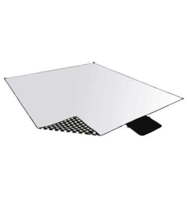 NC2311 PICNIC MAT WHITE-BLACK 200x200 CM PE + ALU NILS CAMP