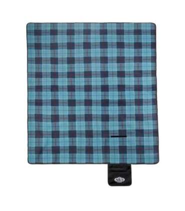 NC8002 BLUE CHEQUERED PICNIC MAT 250x200 PE ALU NILS CAMP